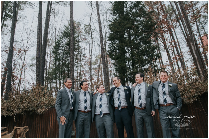 groomsmen photos before angus barn wedding ceremony