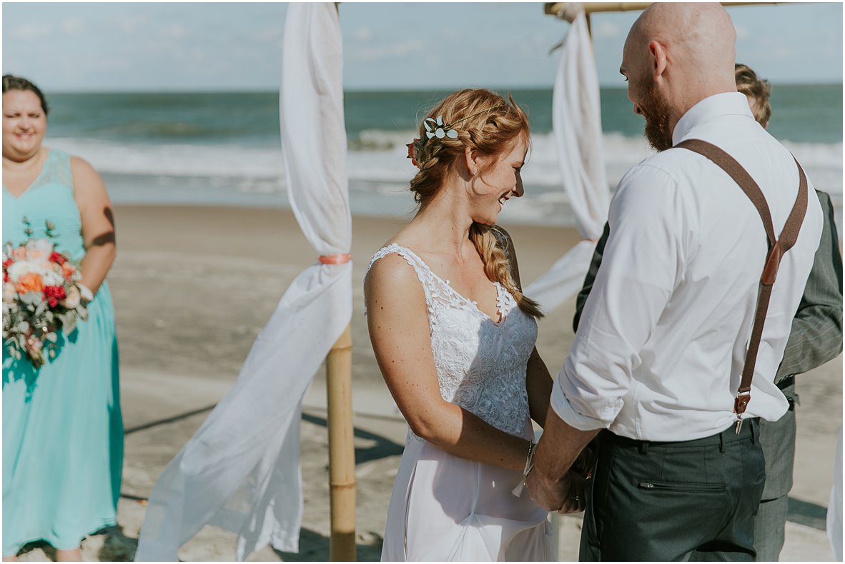 topsail beach NC wedding ceremony
